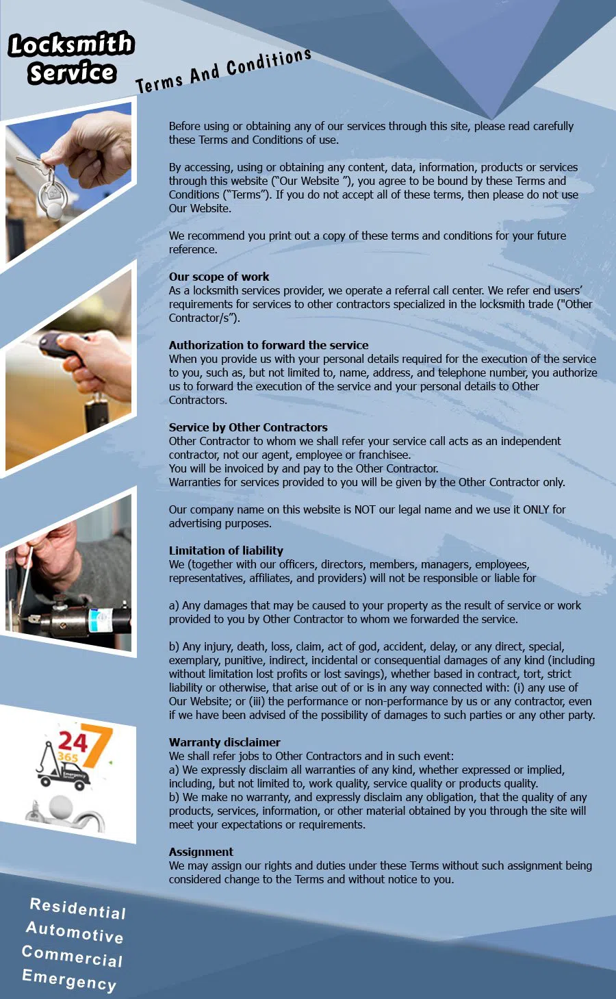 Berkeley Locksmith Services Berkeley, CA 510-964-3250 - TermsAndCondition-12